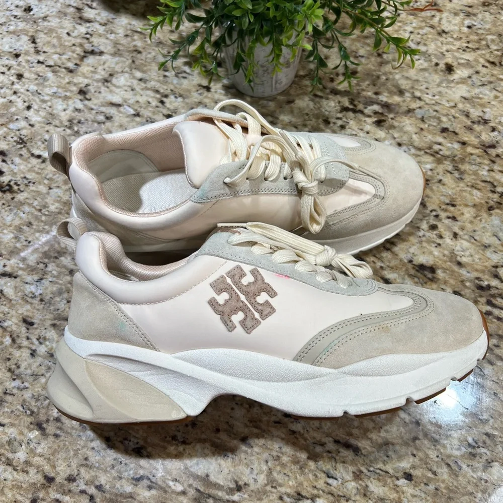 TORY BURCH Suede Good Luck Low Top Training Sneakers 10